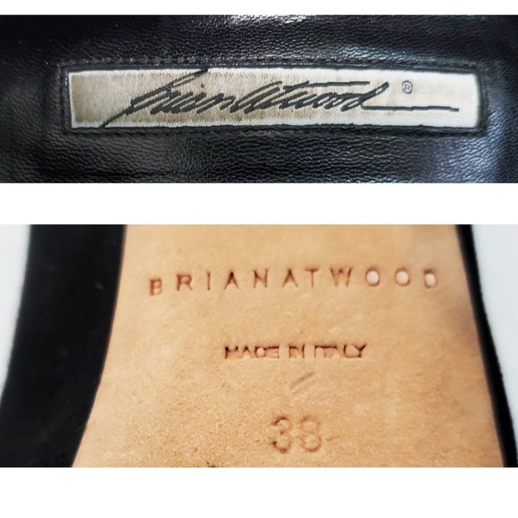 Brain Atwood Womens Black Suede High Heels Pumps Platforms 38/ US 7 - Picture 7 of 9